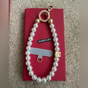 Casetify big pearl design hand-free phone charm